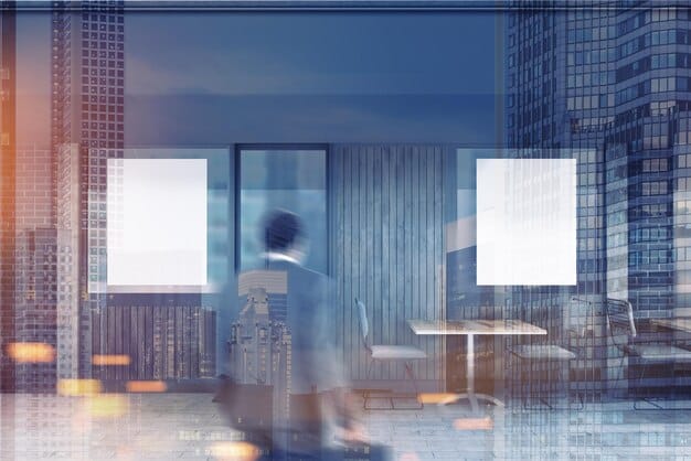 A split screen showing two contrasting images: on one side, an empty office building, and on the other, a bustling home office setup, representing the shift in resource allocation.