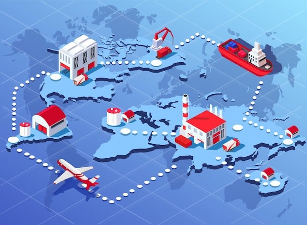 A map of the South China Sea highlighting major shipping lanes, key ports, and the exclusive economic zones (EEZs) of bordering countries, overlaid with icons representing cargo ships and oil tankers.