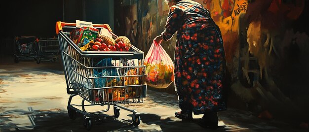 A photo showing an Iranian market with very high prices on basic goods, conveying the economic hardship faced by ordinary Iranians due to sanctions imposed after the US withdrawal from the nuclear deal.