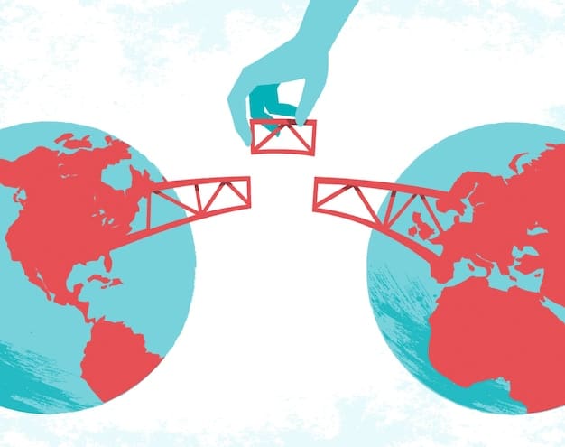 A stylized illustration showing intertwined global trade routes being cut and severed by a pair of large, nationalistically colored scissors, symbolizing protectionism and trade wars. Factories and shipping containers in the background appear isolated.