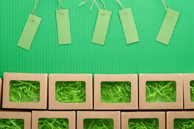 Environmentally friendly packaging materials being used for e-commerce orders, highlighting the commitment to sustainability in business practices.