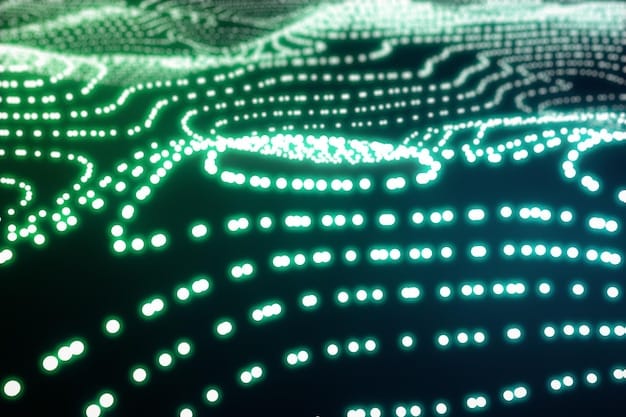 A visual representation of data streams converging at a central point, symbolizing data privacy and the need for regulations around personal data handling in AI systems.