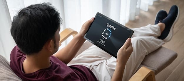 A person interacting with a calming, user-friendly interface on a tablet, displaying mood tracking and mental wellness exercises. Gentle, warm lighting and a serene background emphasize the therapeutic aspect of the technology.