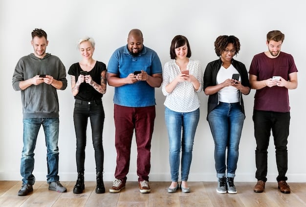 A diverse group of people from different age groups and backgrounds, each holding a smartphone or tablet, looking engaged and empowered. This represents the consumer perspective and the potential for increased choice and agency.